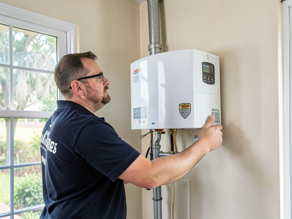 Fast tankless water heater installation for new or