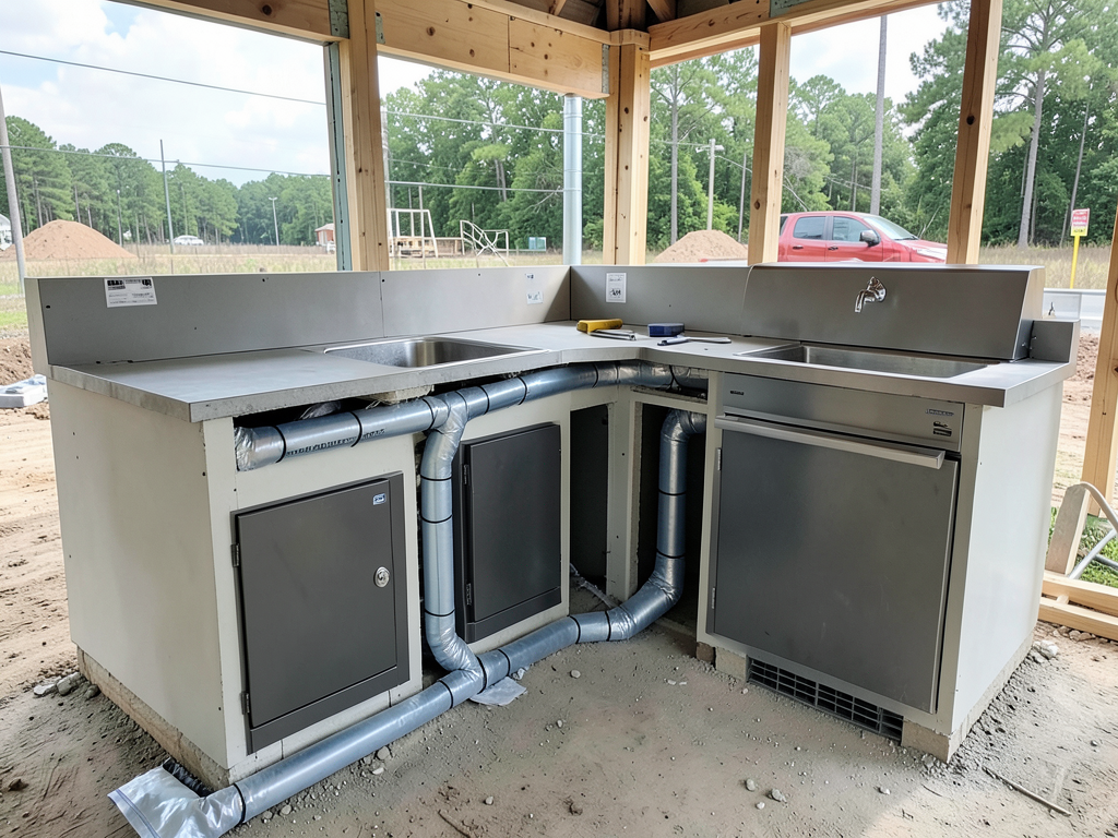 Planning your outdoor kitchen plumbing for a backy